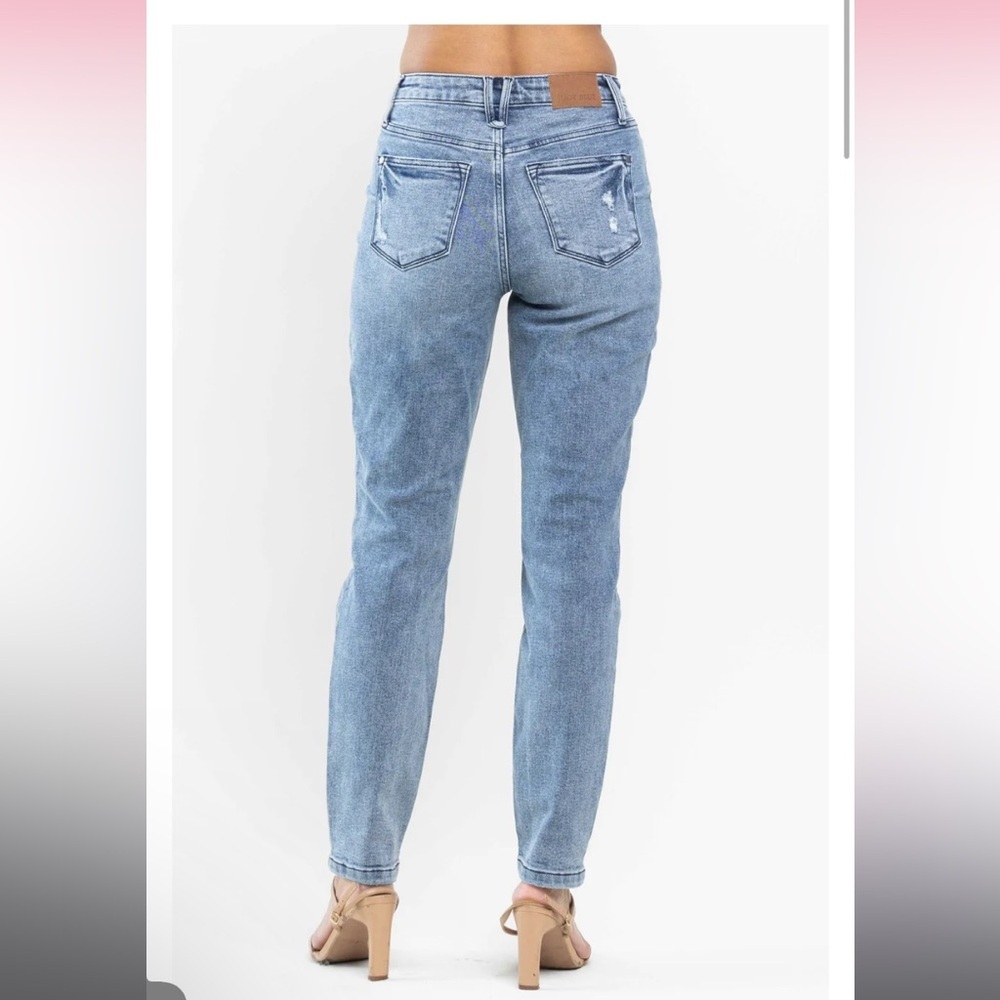 Judy blue hi waist vintage mild distressed  slim fit jeans size 7/28 - Picture 4 of 9